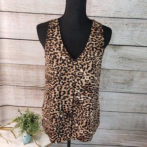 DANIEL RAINN ANIMAL PRINT V-NECK TOP - SMALL